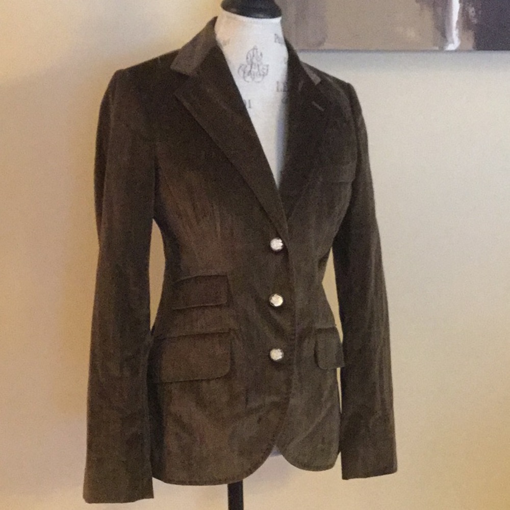 Dolce & Gabbana Olive Green Velvet Blazer